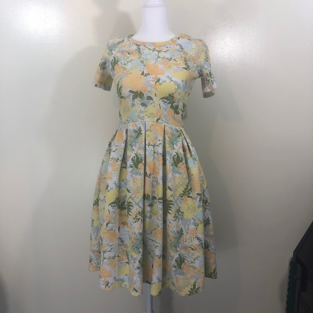 LuLaRoe Amelia Dress floral Xtra Small
